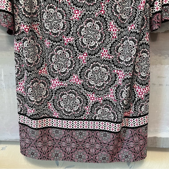 CHICO'S Shift Dress 3 Womens US 16/18 BOHO Paisley Indie‎ Abstract Purple Black - Picture 5 of 12